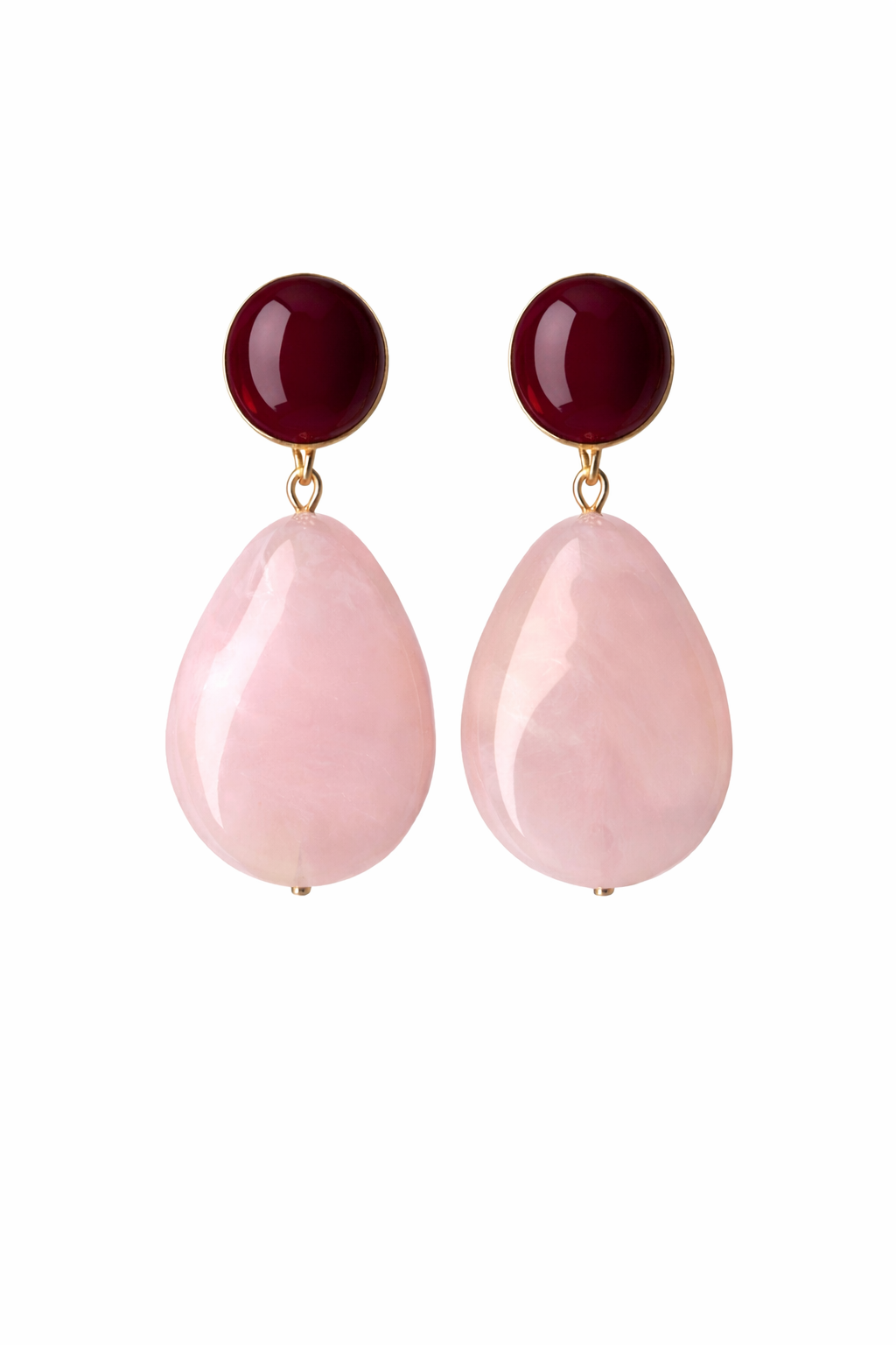 PALOMA EARRINGS WINE/ROSE