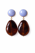 PALOMA EARRINGS SKY/MAHOGANY