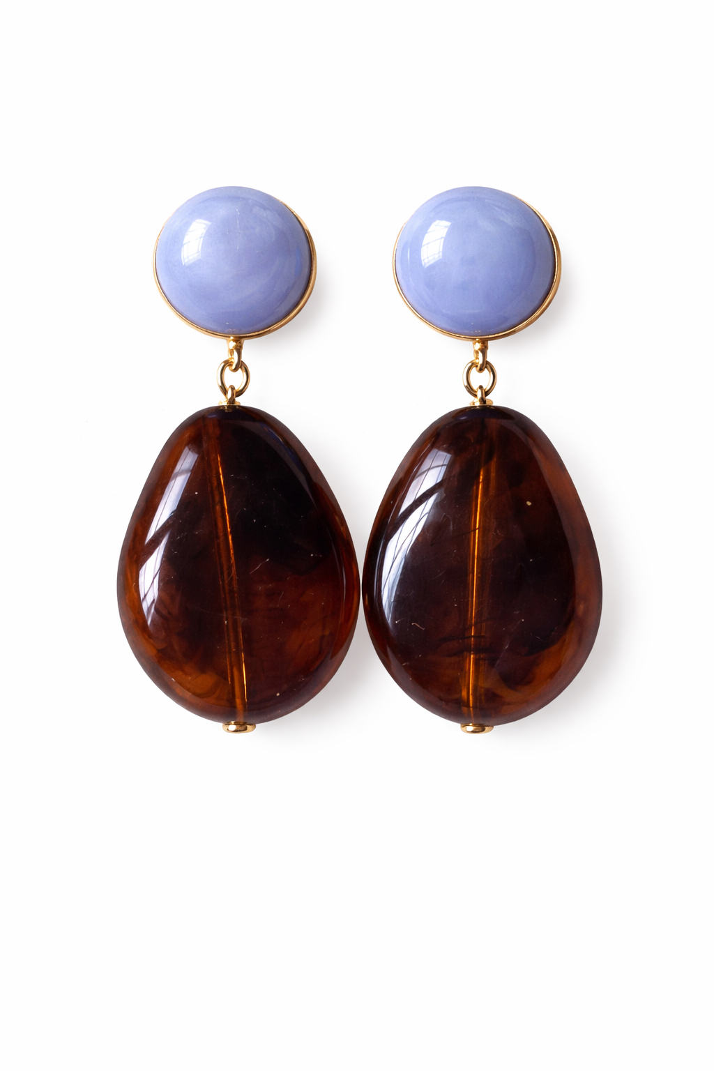 PALOMA EARRINGS SKY/MAHOGANY