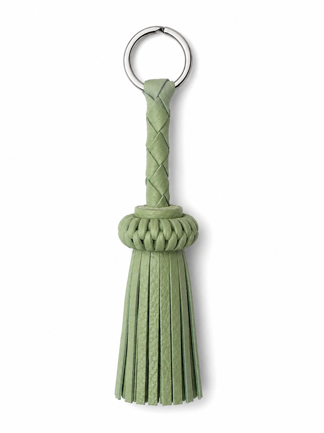 LEATHER TASSEL KEYCHAIN MINT