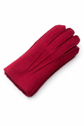 REVERSED SHEEPSKIN GLOVES BERRY