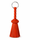 LEATHER TASSEL KEYCHAIN TANGERINE