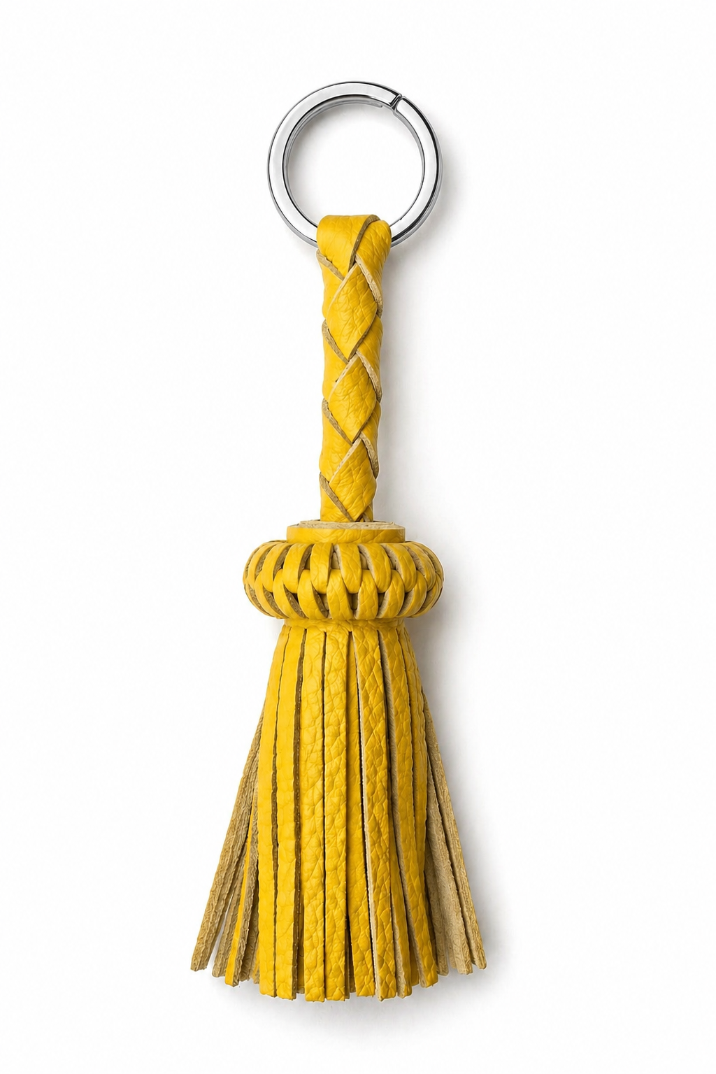LEATHER TASSEL KEYCHAIN LEMON