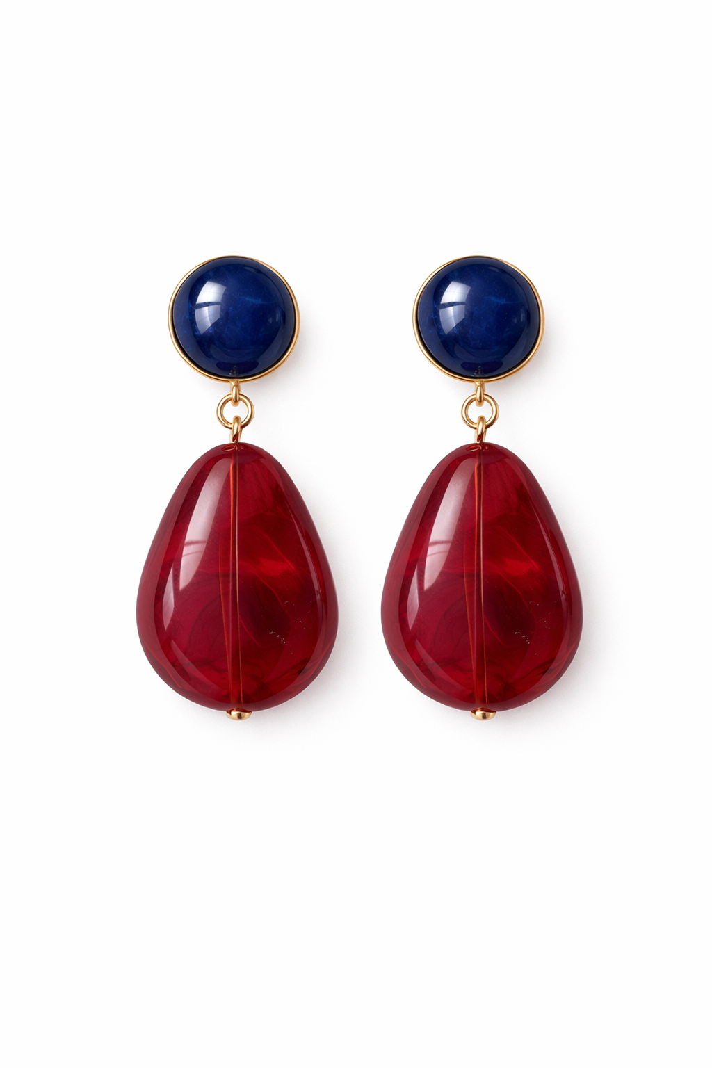PALOMA EARRINGS NAVY/RUBY