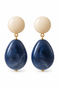 PALOMA EARRING IVORY/DUSTY BLUE