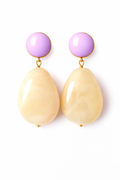 PALOMA EARRINGS LILAC/BUTTERY IVORY