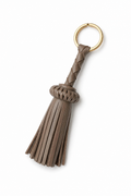 LEATHER TASSEL KEYCHAIN ELEPHANT, GOLD