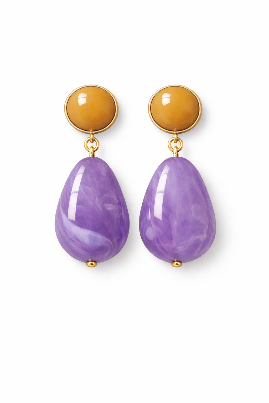PALOMA EARRINGS AMBER/LILAC