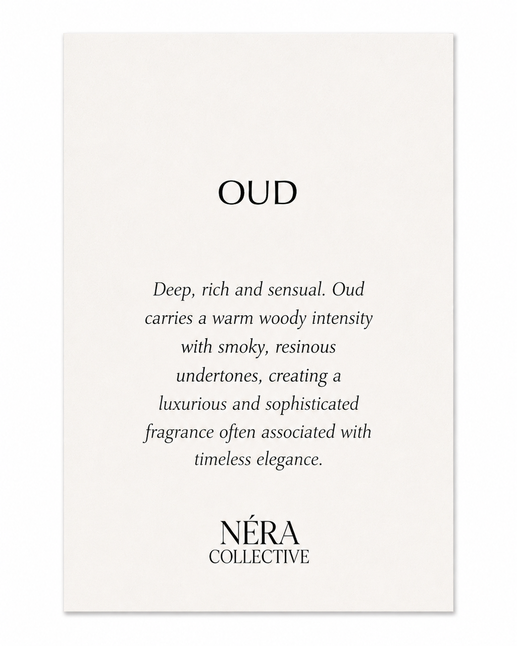 SCENTED POUCH OUD