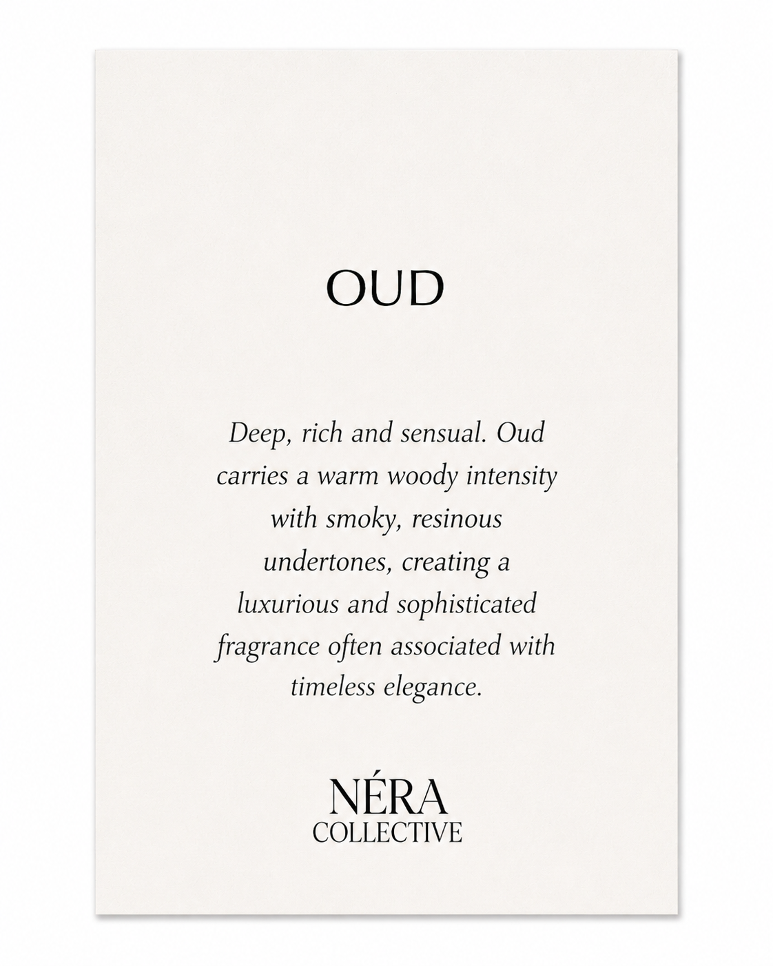 SCENTED POUCH OUD