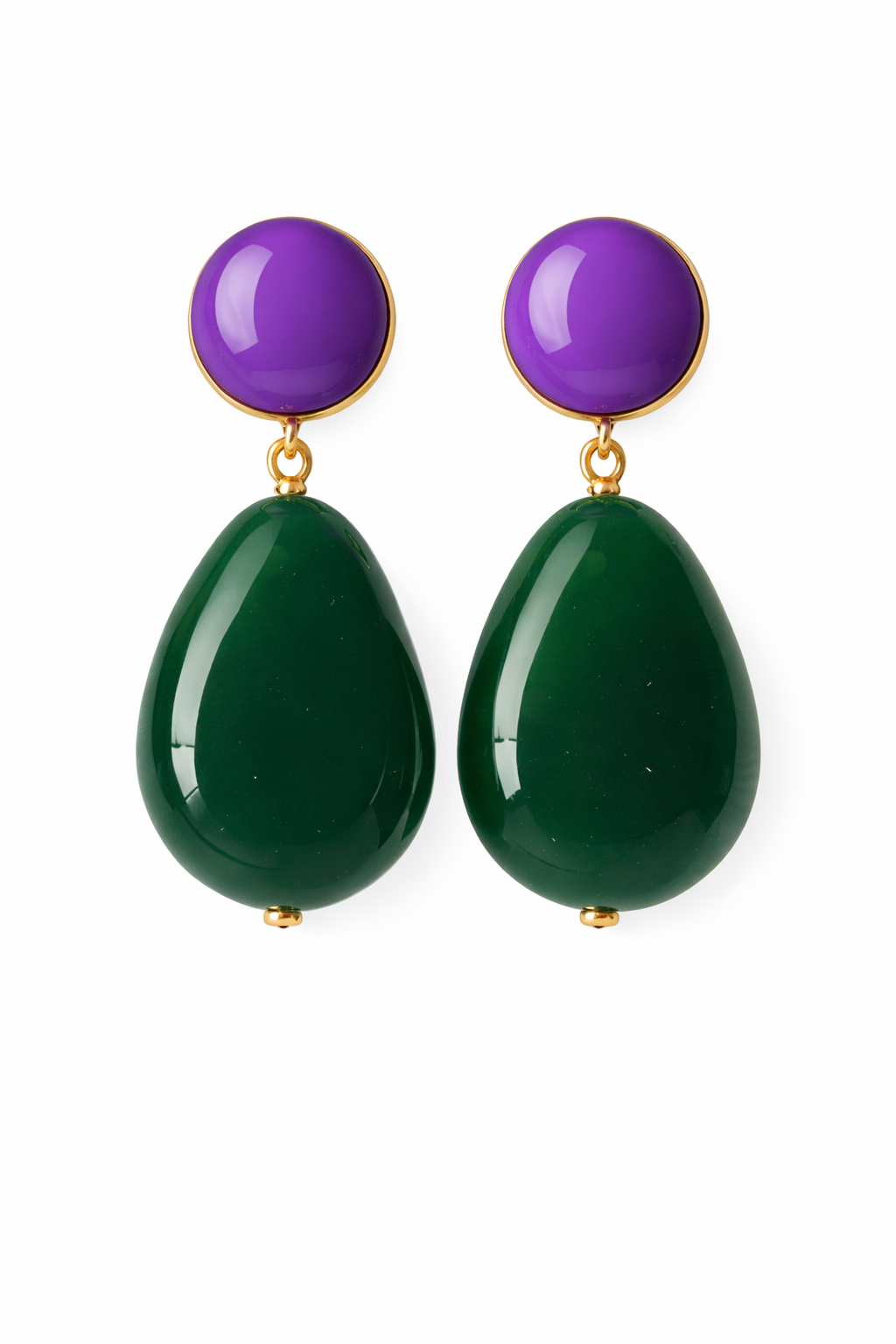 PALOMA EARRINGS VIOLET/FOREST