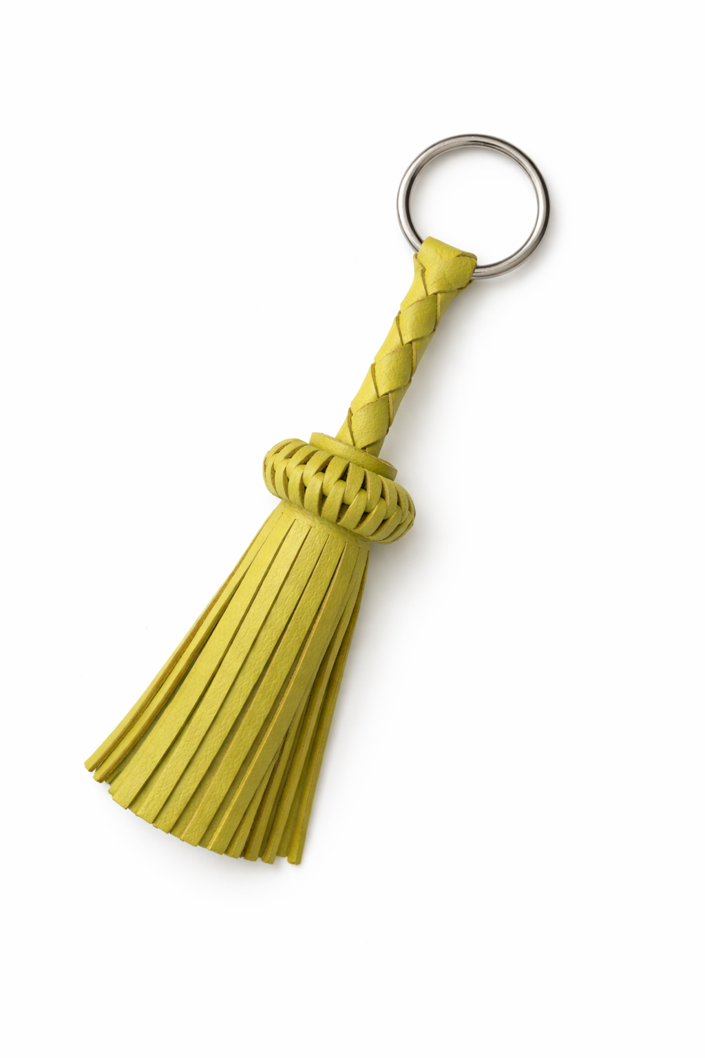 LEATHER TASSEL KEYCHAIN LEMON