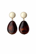 PALOMA EARRINGS IVORY/MAHOGANY