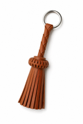 LEATHER TASSEL KEYCHAIN TAN