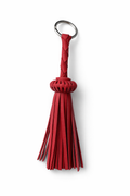LEATHER TASSEL KEYCHAIN POPPY